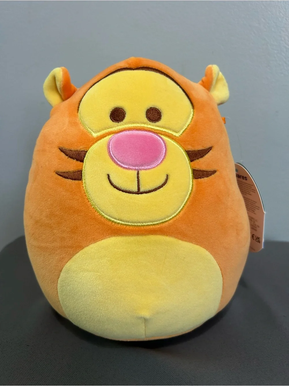Disney Squishmallow Tigger Plush Toy - Orange & Yellow 8”